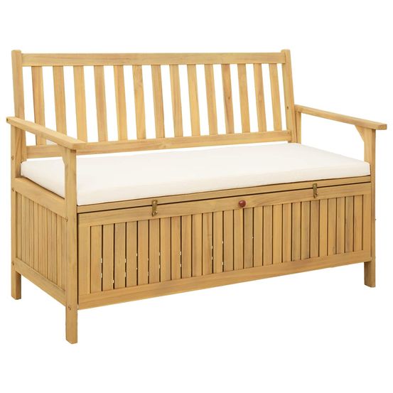 Banc de rangement 2 -seater 120 x 63 x 84 cm rectangulaire