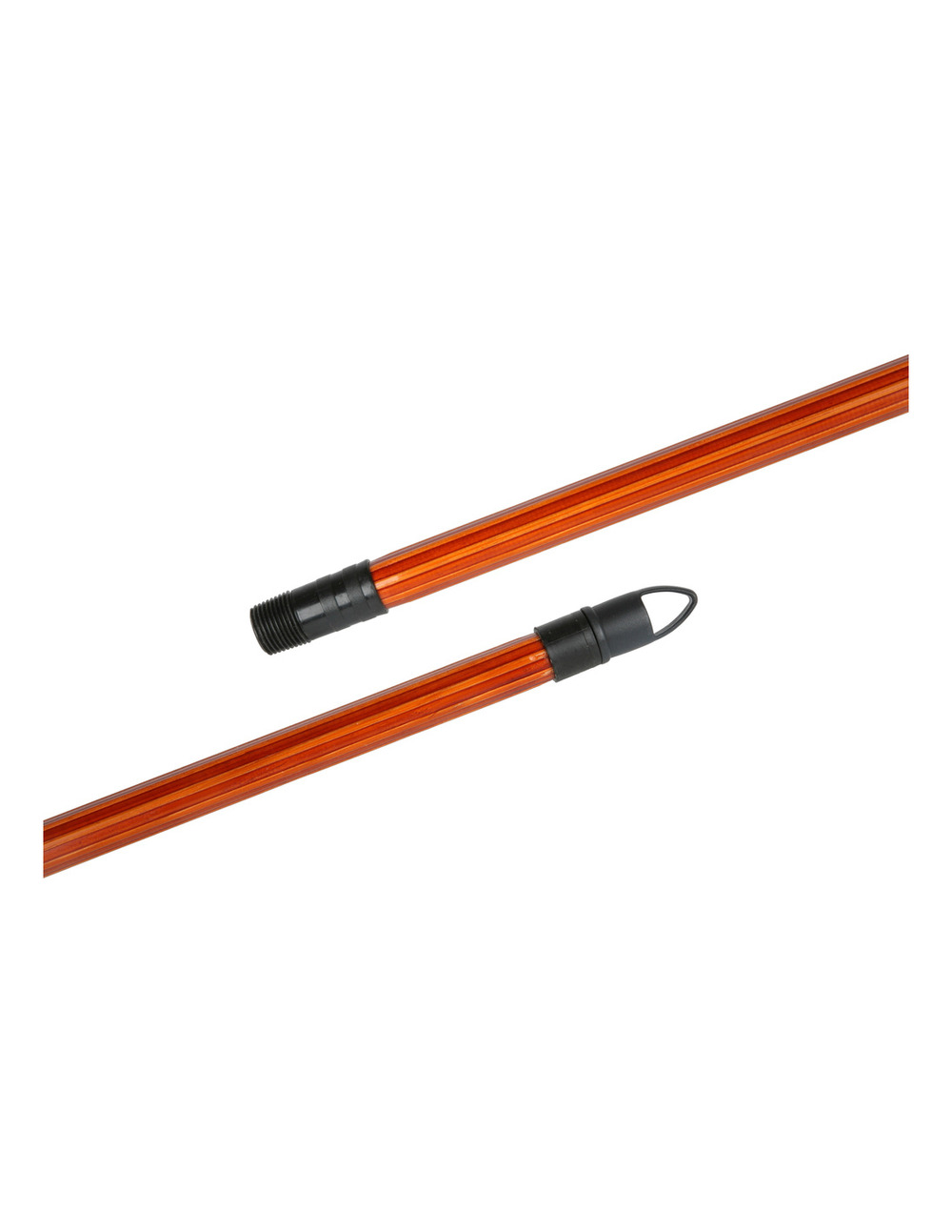 Manche en bois verni cannelé + vis