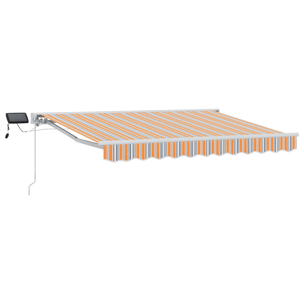Cadre de store manuel avec leds bleu, orange, blanc 3 x 2,5 m