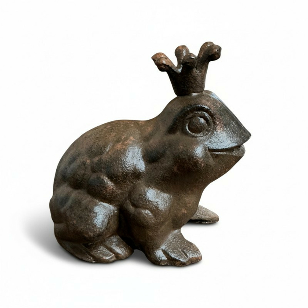 Figurine grenouille en fonte 11x13x13cm