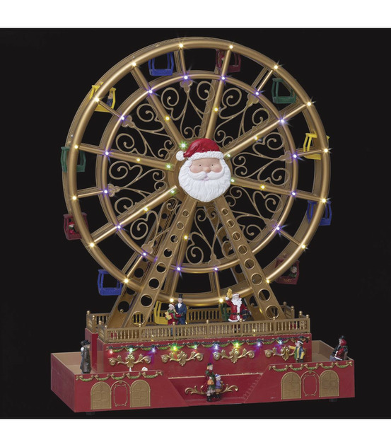 Village de noël lumineux et musical grand roue animée et clignotante