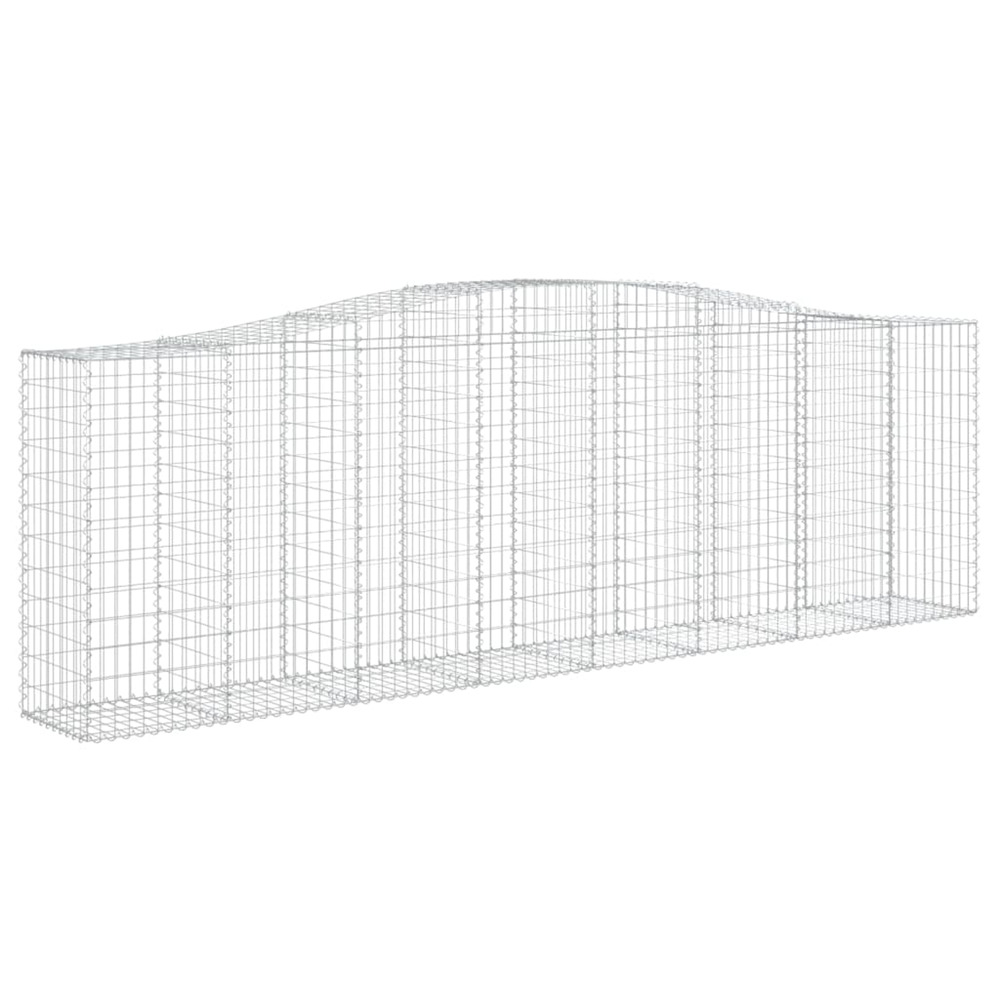 Panier de gabions arqué 400x50x120/140 cm fer galvanisé