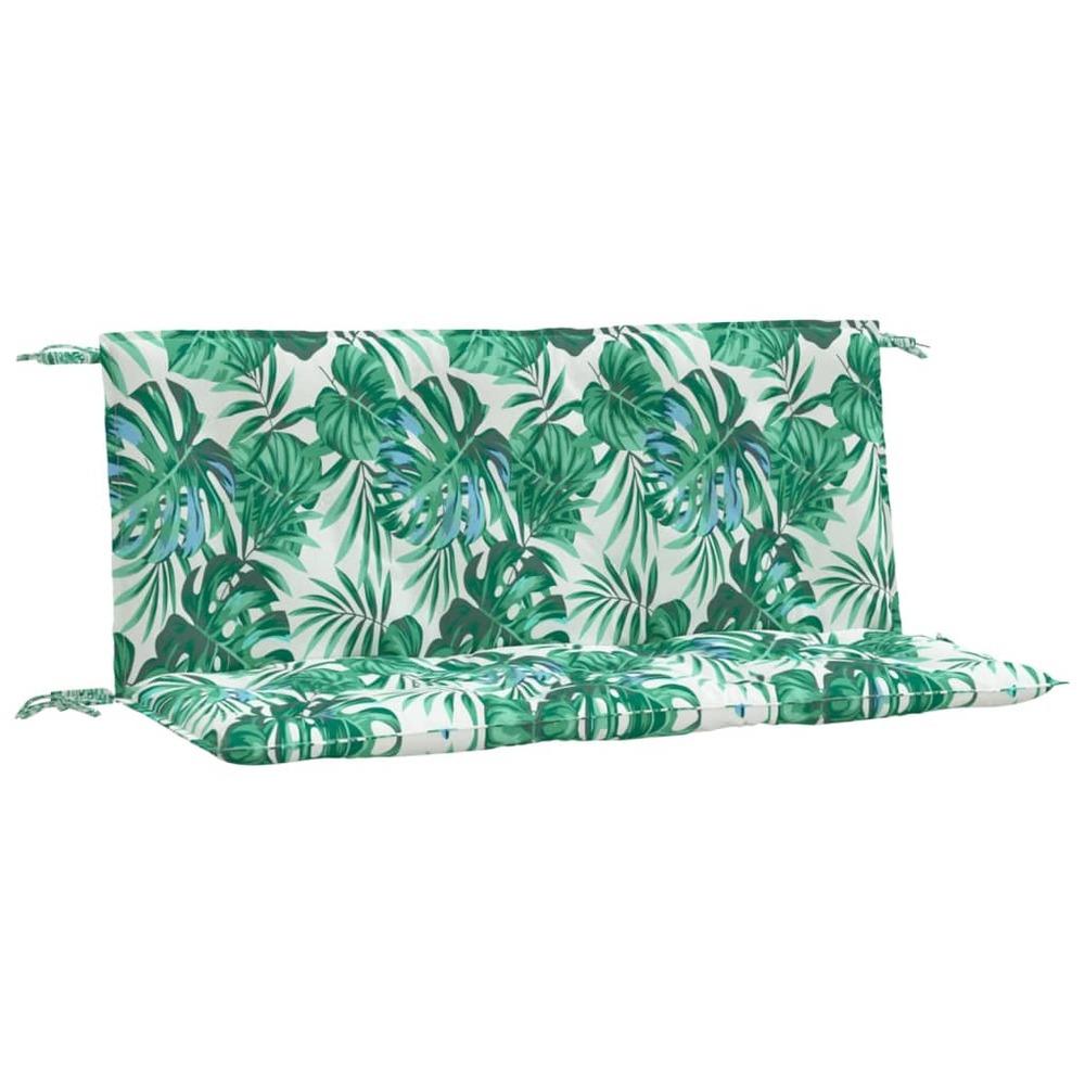 Coussins de banc de jardin lot de 2 motif de feuilles