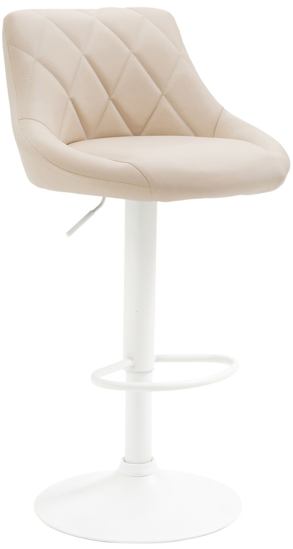Tabouret de bar lazio simili cuir blanc