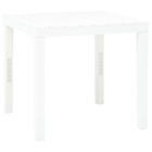 Table de jardin blanc 78x78x72 cm plastique