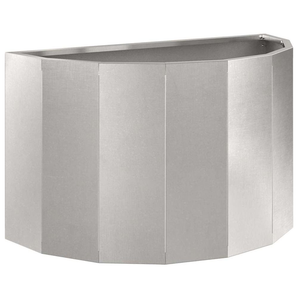 Jardinière argent 60 x 30 x 35 cm acier inoxydable