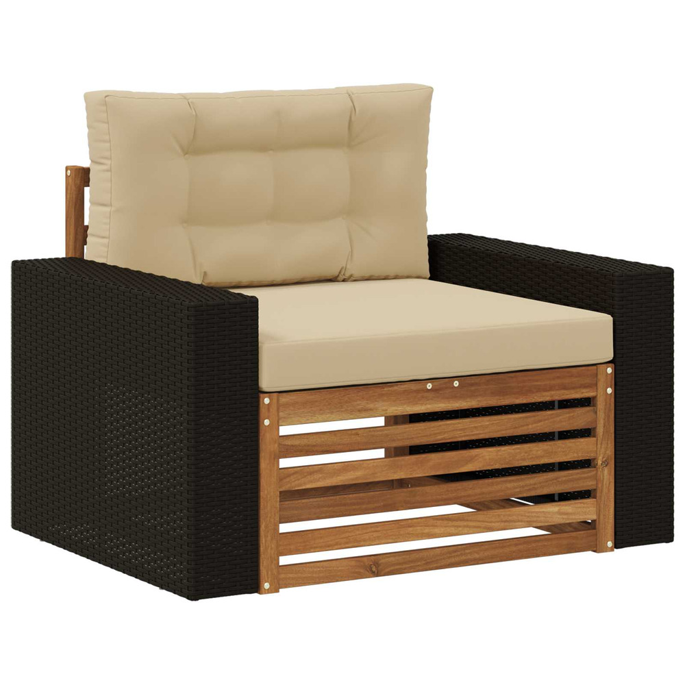 Sofa de milieu extérieur bois d'acacia massif naturel