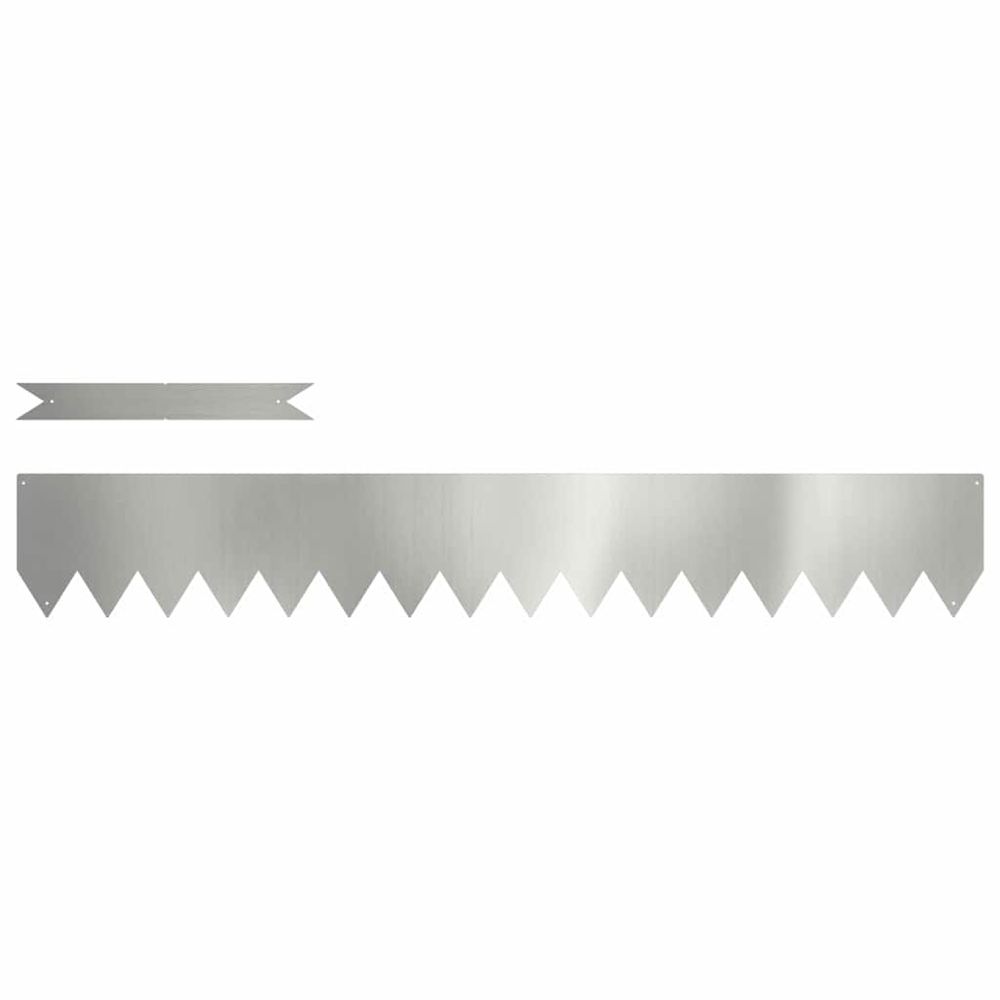 Bordure de pelouse 30 pc 100 x 0,05 x 15 cm acier galvanisé