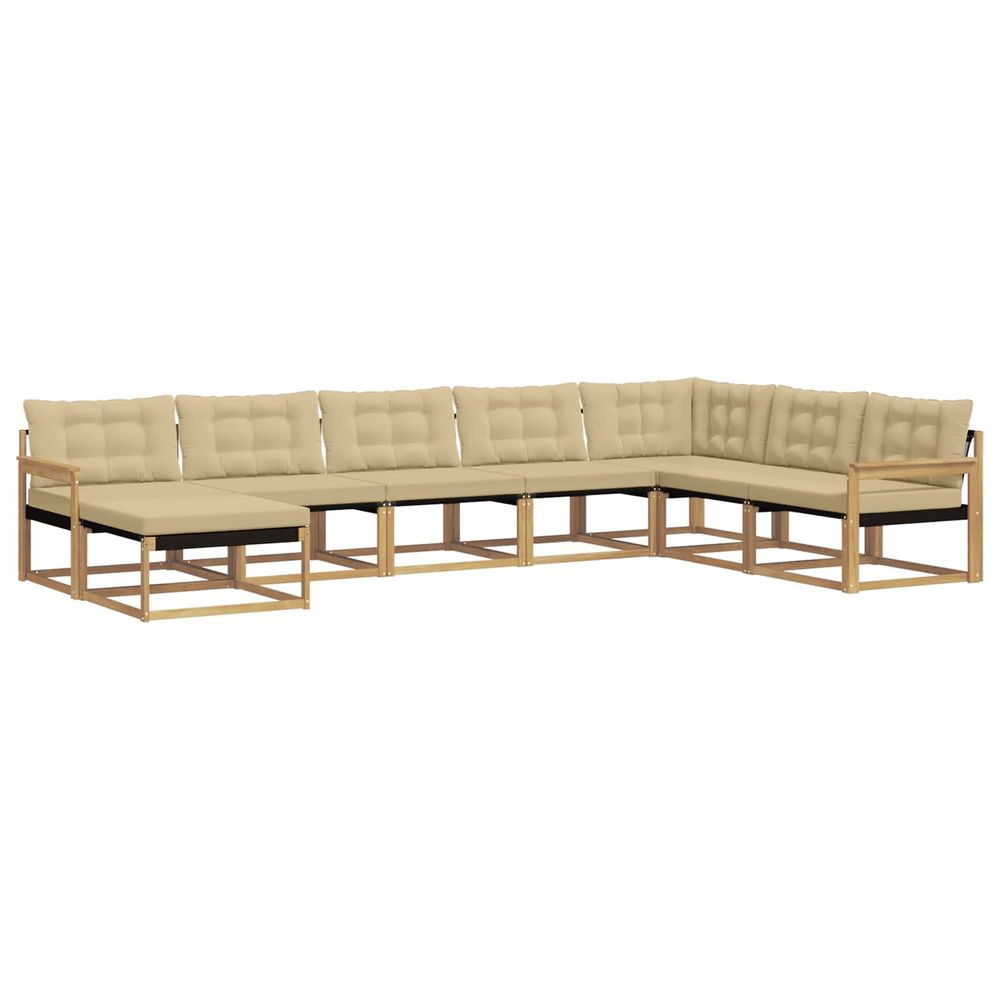 Ensemble de canapés d'extérieur 8 pc blanc et beige