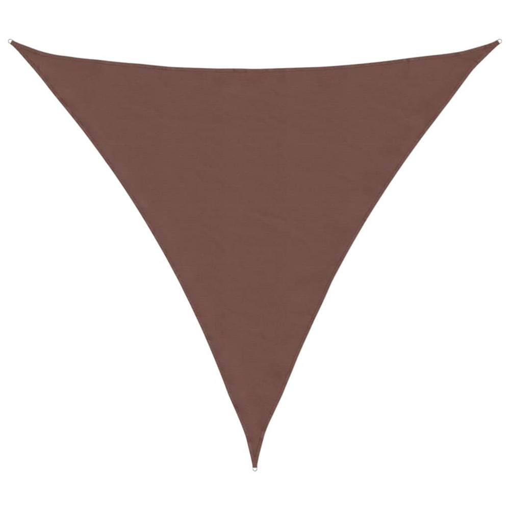 Voile de parasol tissu oxford triangulaire 6x6x6 m marron