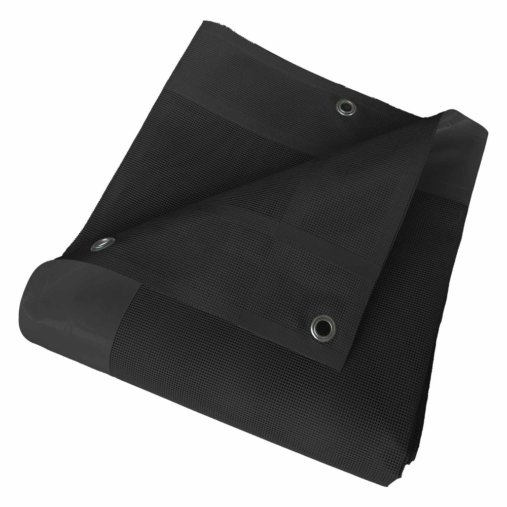 Bâche brise vue micro-perforée tecplast mp460bv 3,5x4m - noire - garantie 5 ans