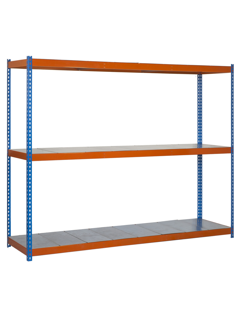 Etagère sans vis ecoforte 1506-3 metal 1500 bleu/orang/galva bleu/orange/galva 1500x1500x600 - simonrack