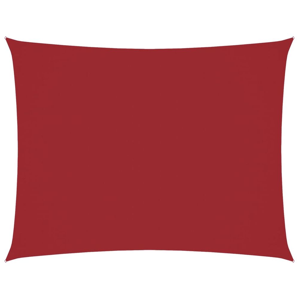 Voile de parasol tissu oxford rectangulaire 6x8 m rouge