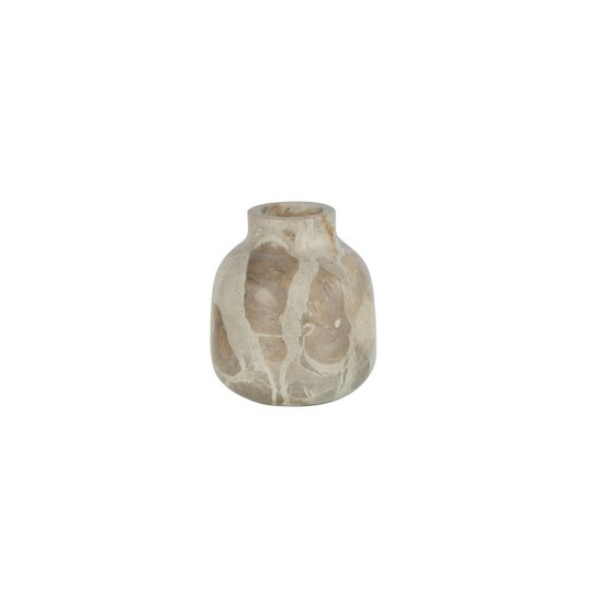 Vase en pierre beige 10x10x10 cm