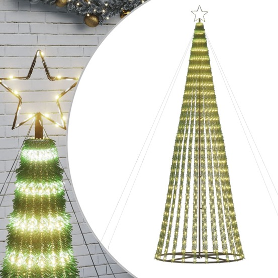 Sapin de noël à led 688 led blanc chaud 300 cm