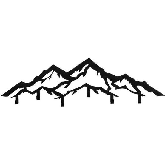 Patère en métal montagnes