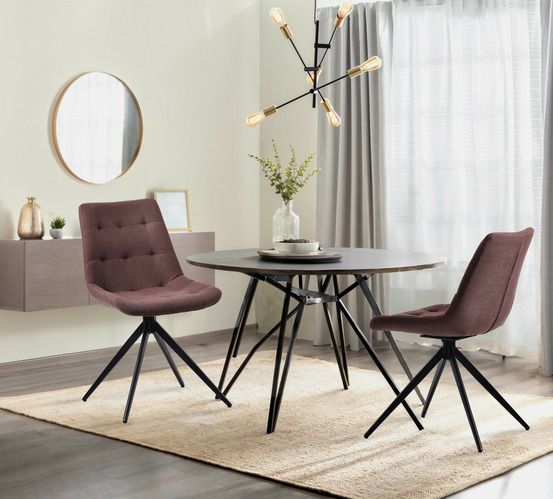 Chaise de salle à manger en tissu merna