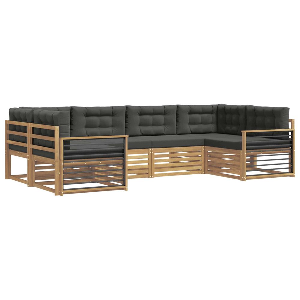 Ensemble de canapés d'extérieur 6 pc blanc et anthracite
