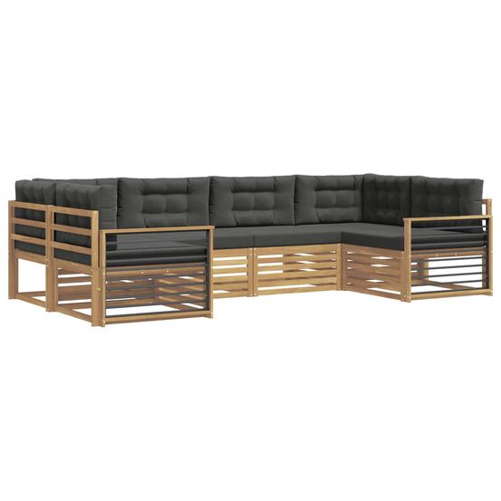 Ensemble de canapés d'extérieur 6 pc blanc et anthracite