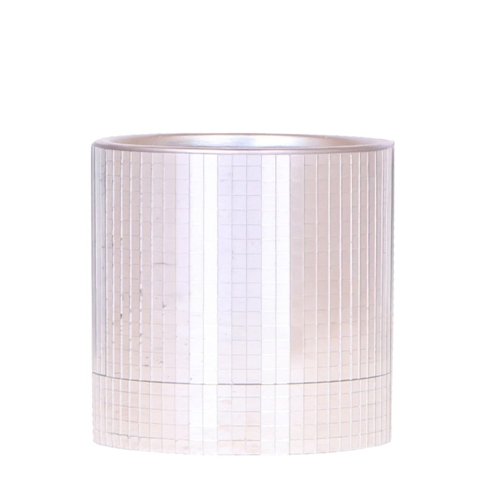Cache-pot céramique effet miroir - éclat disco glamour - pot de 9cm
