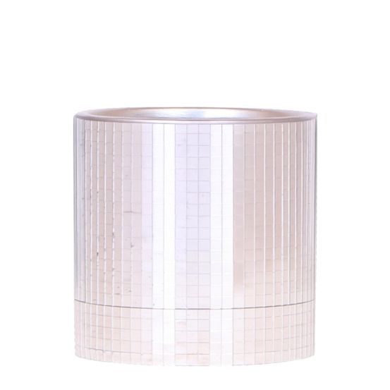 Cache-pot céramique effet miroir - éclat disco glamour - pot de 9cm
