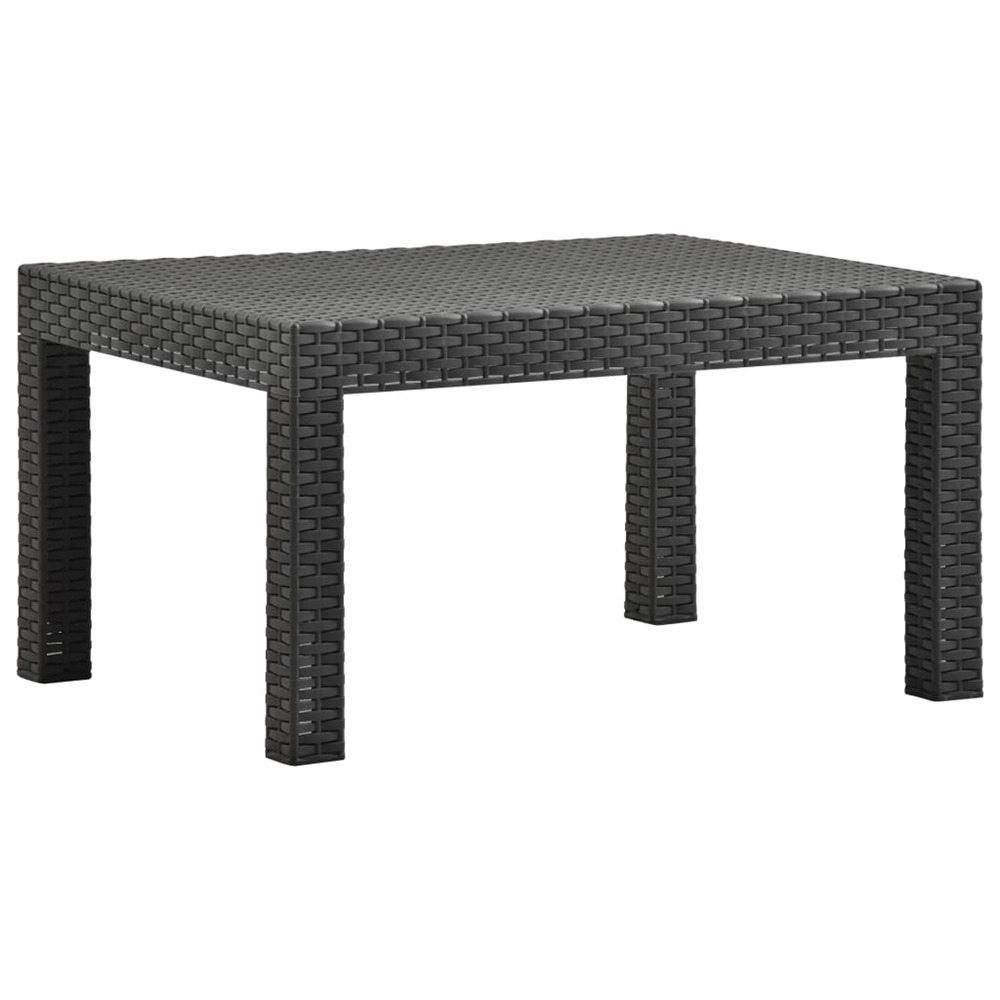 Table de jardin anthracite 58x58x41 cm pp rotin