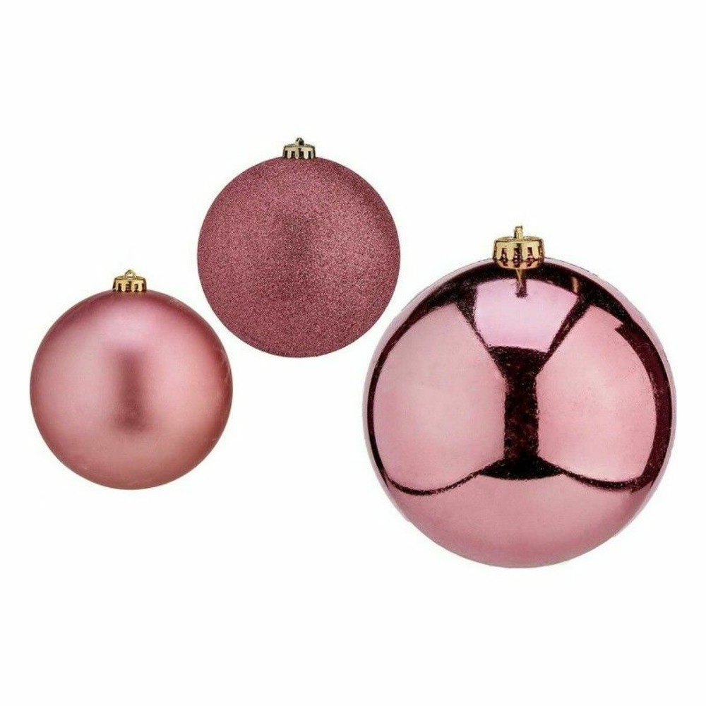 Boules de noël ø 10 cm 10 x 20 x 30 cm rose pvc