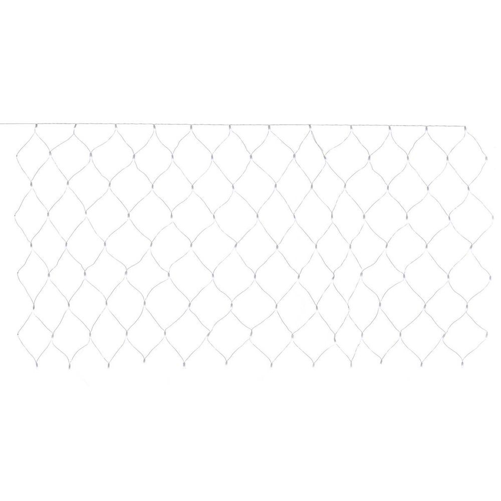 Guirlande lumineuse filet d'extérieur 2 x 1 m 120 led blanc froid avec minuteur sur secteur