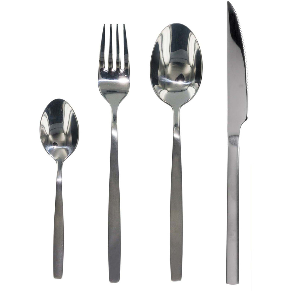 Ménagère 16 pièces en inox mat shiny