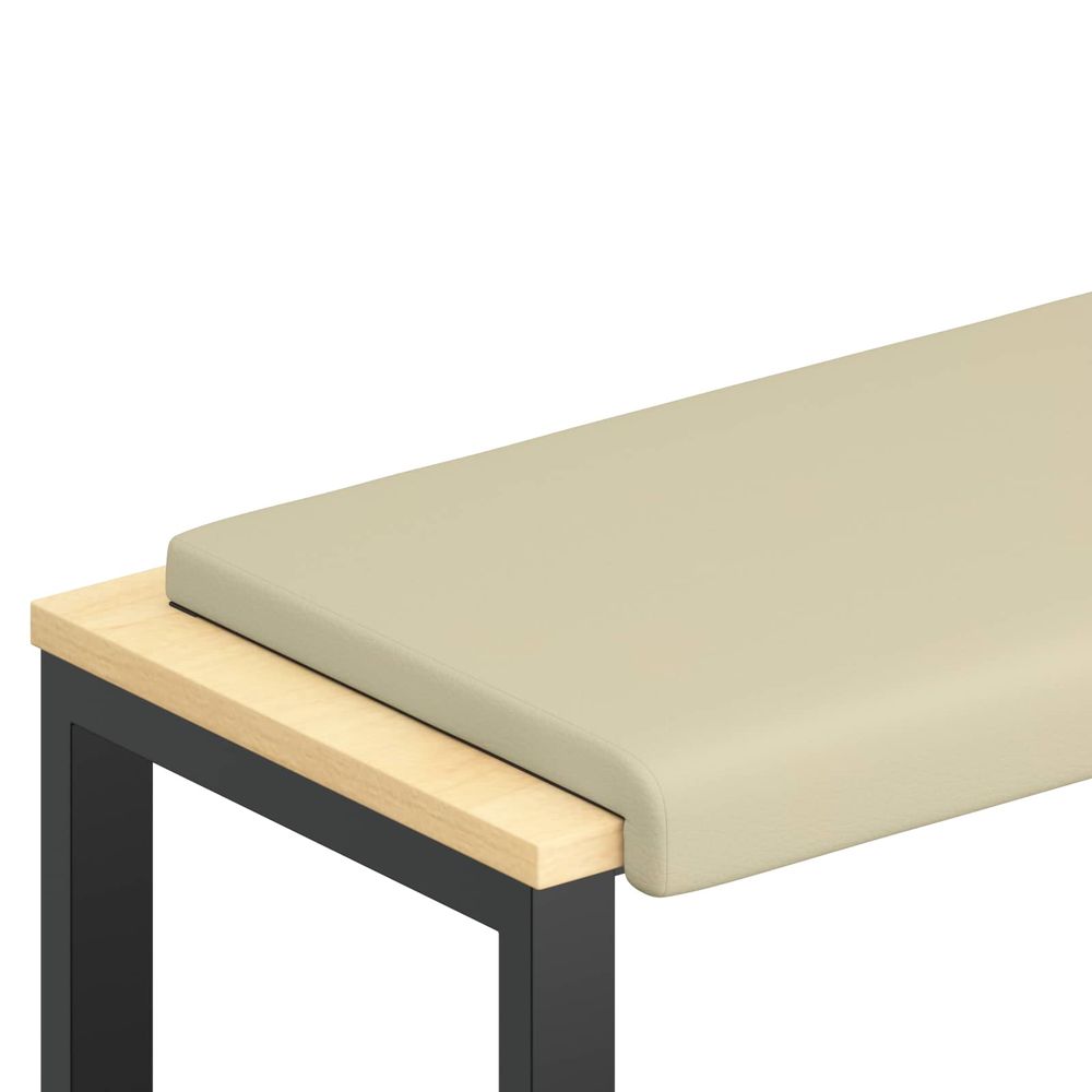 Coussin de banc simili cuir crème profondeur 35 cm