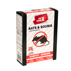Ratx sourix - pates difenacoum rats & souris - pret a l'emploi - boite 15x10 gr