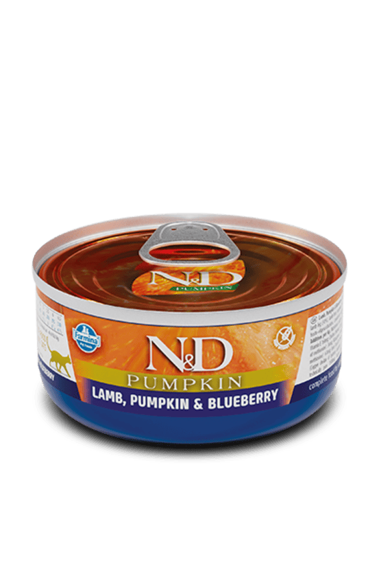 Humides n&d chat agneau & potiron & myrtille 24x70 gr