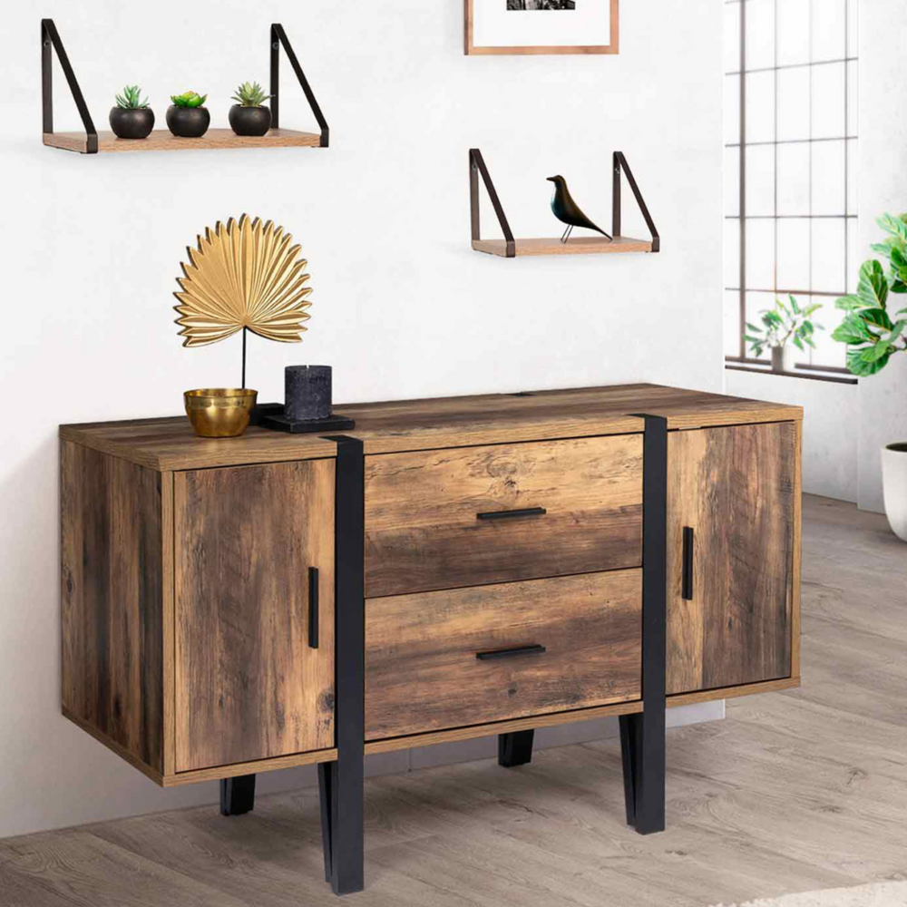 Buffet bas 105 cm austria bois pied épingle