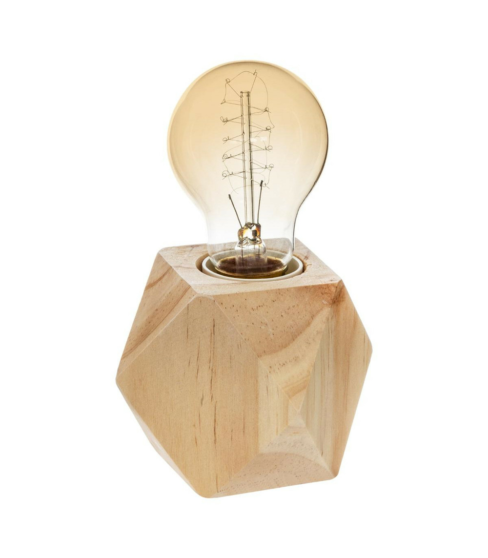 Lampe origami socle en bois de pin