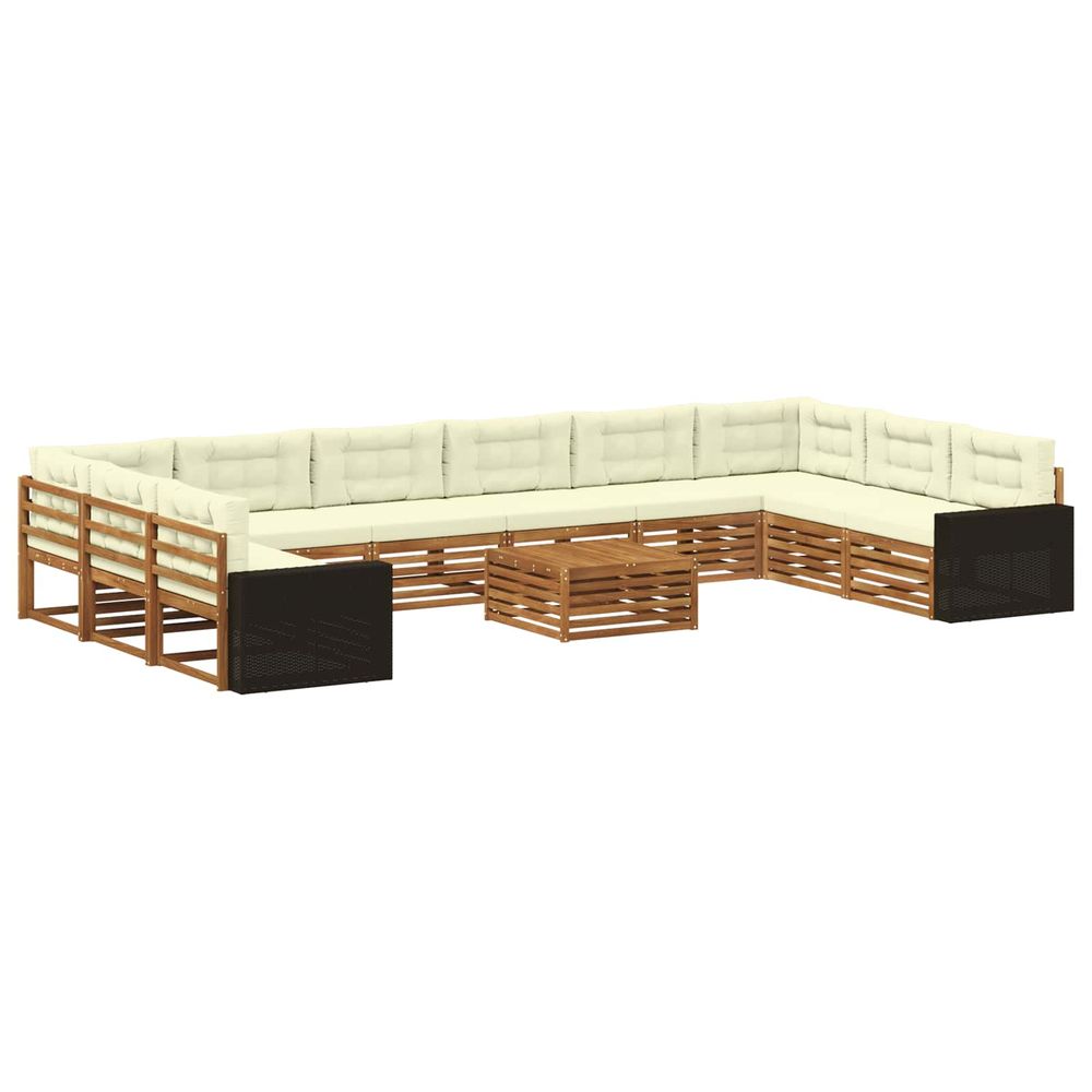 Ensembles de canapés 11 pc bois d'acacia massif