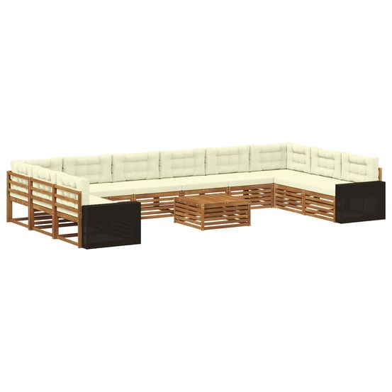 Ensembles de canapés 11 pc bois d'acacia massif