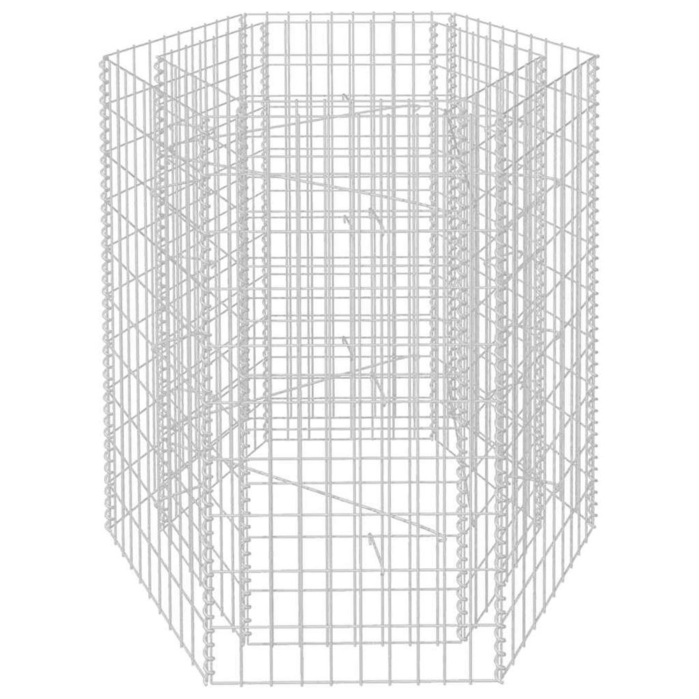 Lit surélevé à gabion hexagonale 100x90x100 cm
