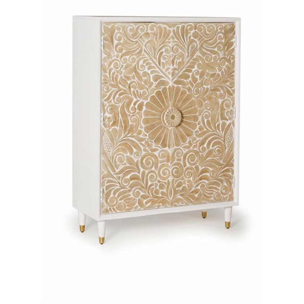 Armoire bois blanc - catalina décoration d'autrefois
