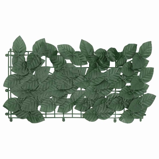 Écran de balcon avec feuilles vert foncé 300x100 cm