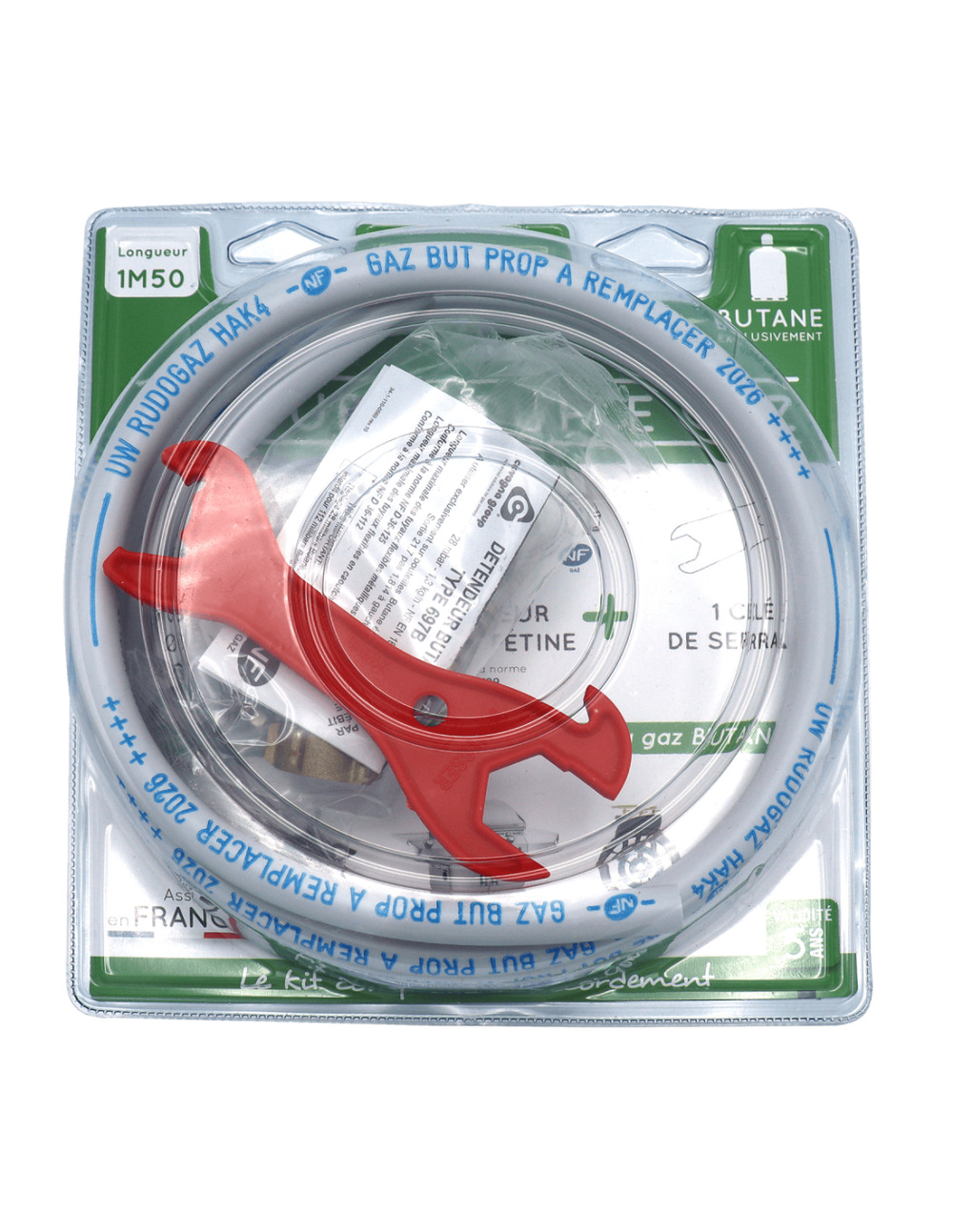 Kit tube souple 6 x 12 5 ans 1,50 m + detendeur butane + tetine + clé multifonction - le pratique