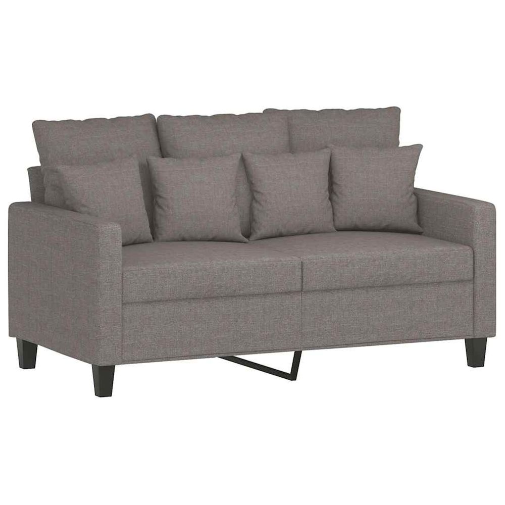Canapé à 2 places taupe 120 cm tissu