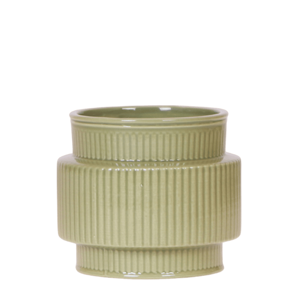 Cache-pot allure vert - ø9 cm x h10,5 cm