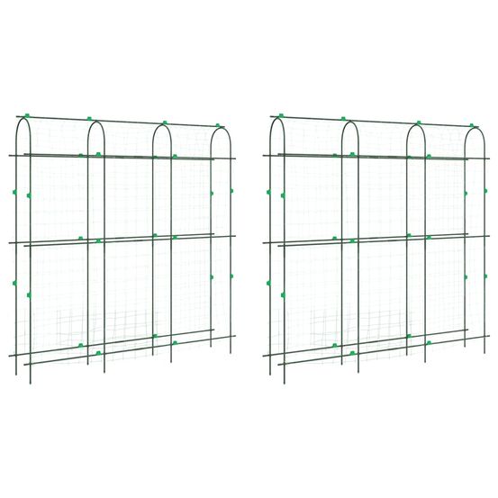Treillis de jardin pour plantes grimpantes 2 pcs forme en u