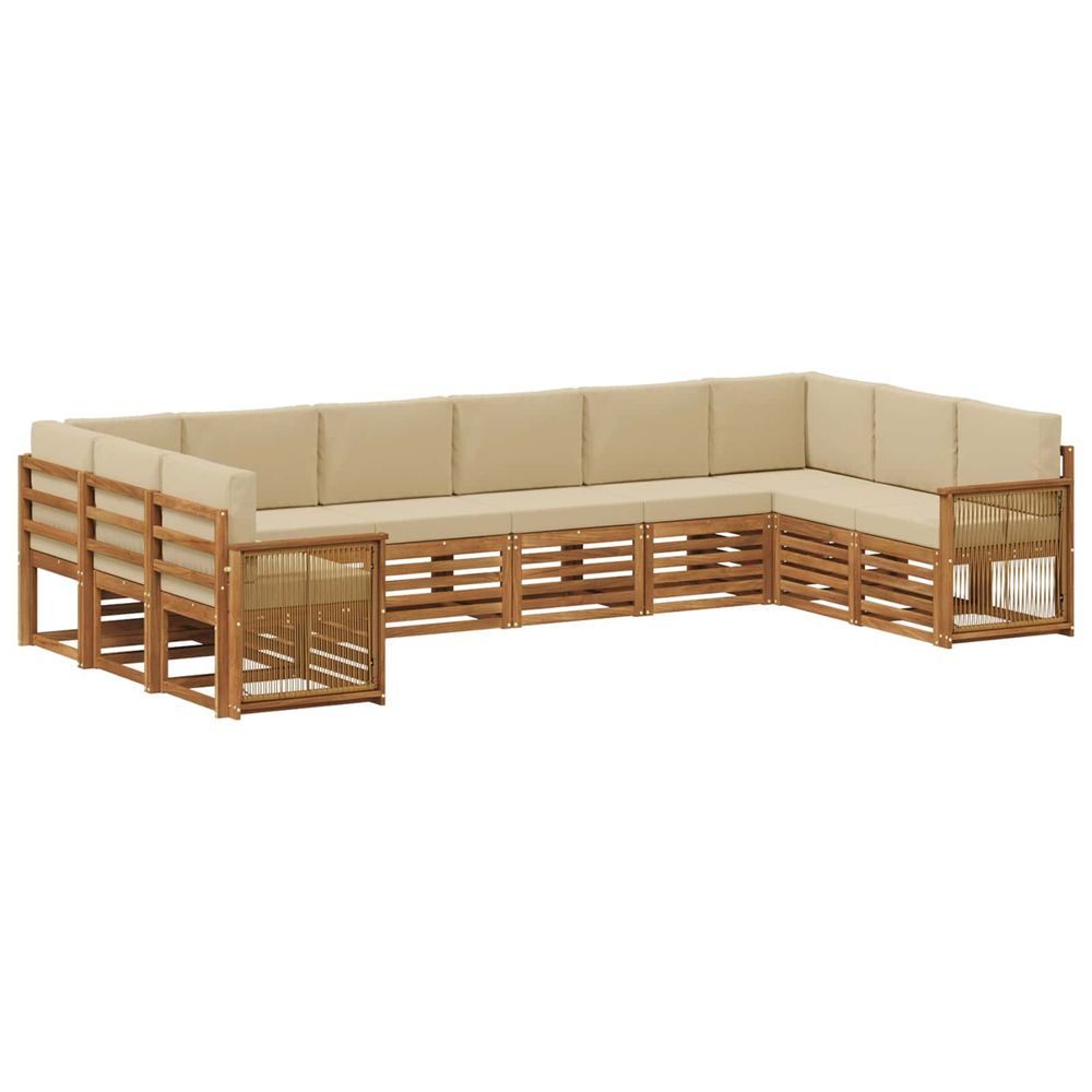 Ensemble de canapés d'extérieur 7 pc naturel