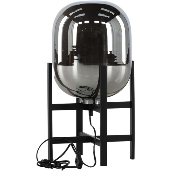 Lampe à poser noir en acier et verre altair