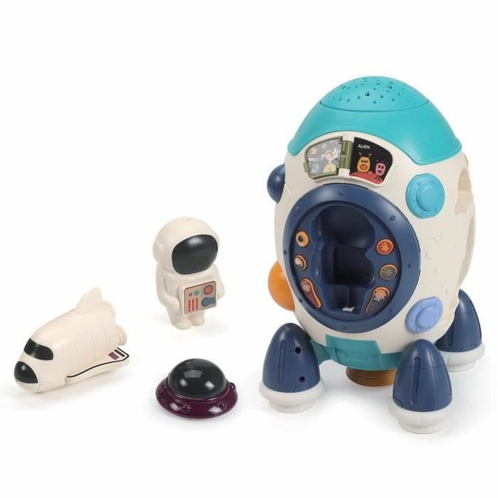 Ma fusée avec projecteur d'étoiles - connaissances spatiales, quizz, musiques (français)