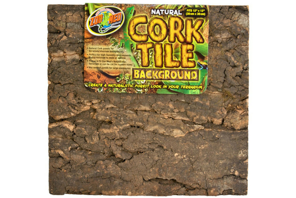 Fond en liège - natural cork tile background 30 x 30 cm - décor pour terrarium ou paludarium destiné aux reptiles (lézards, serp