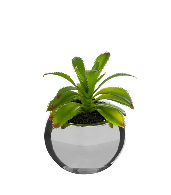 Plante verte artificielle pot en céramique h 15 cm