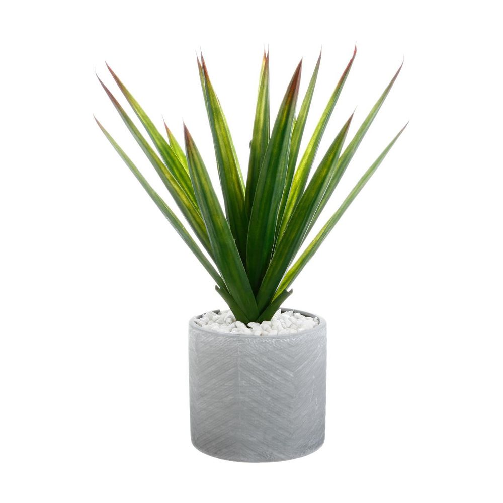 Plante artificielle aloe vera dans un pot en céramique h 49 cm