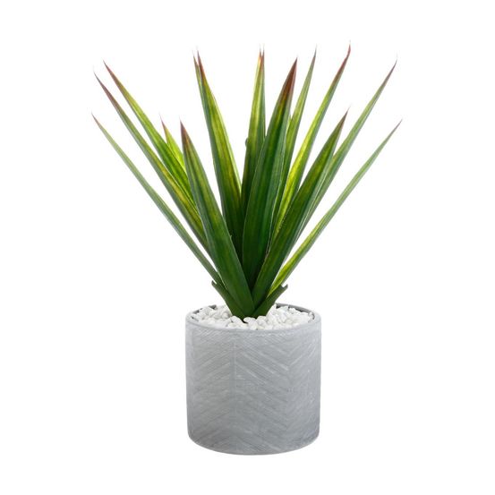 Plante artificielle aloe vera dans un pot en céramique h 49 cm